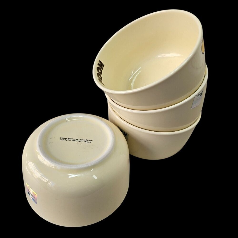 Disney Winnie The Pooh Ceramic Bowl 4.5"D x 4.5"H By Milne & Shepard Cream NWT - Picture 6 of 8